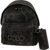Tσάντα πλάτης 1+1 θέσεων Polo mini leaves black- μαύρο