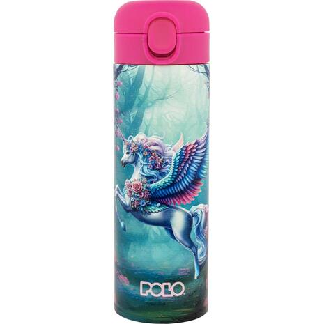Παγουρίνο θερμός Polo Stainless Steel Junior 500ml Unicorn roses