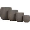 ΣΕΤ 4ΤΜΧ ΓΛΑΣΤΡΕΣ ΣΤΡΟΓΓΥΛΕΣ GARDENER HM4726 FIBERCLAY ΓΚΡΙΖΟΠΡΑΣΙΝΟ Φ52x55Υεκ