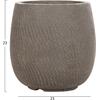 ΣΕΤ 4ΤΜΧ ΓΛΑΣΤΡΕΣ ΣΤΡΟΓΓΥΛΕΣ GARDENER HM4726 FIBERCLAY ΓΚΡΙΖΟΠΡΑΣΙΝΟ Φ52x55Υεκ