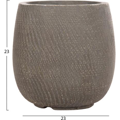 ΣΕΤ 4ΤΜΧ ΓΛΑΣΤΡΕΣ ΣΤΡΟΓΓΥΛΕΣ GARDENER HM4726 FIBERCLAY ΓΚΡΙΖΟΠΡΑΣΙΝΟ Φ52x55Υεκ
