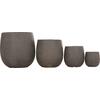 ΣΕΤ 4ΤΜΧ ΓΛΑΣΤΡΕΣ ΣΤΡΟΓΓΥΛΕΣ GARDENER HM4726 FIBERCLAY ΓΚΡΙΖΟΠΡΑΣΙΝΟ Φ52x55Υεκ