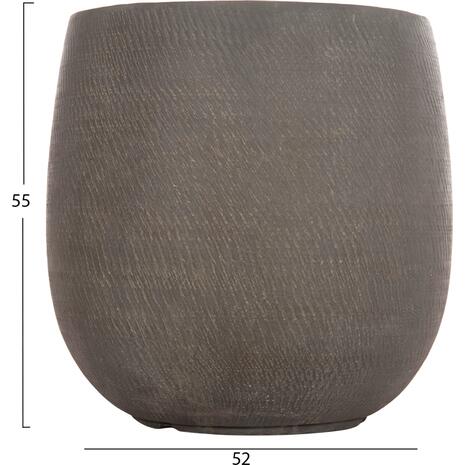 ΣΕΤ 4ΤΜΧ ΓΛΑΣΤΡΕΣ ΣΤΡΟΓΓΥΛΕΣ GARDENER HM4726 FIBERCLAY ΓΚΡΙΖΟΠΡΑΣΙΝΟ Φ52x55Υεκ