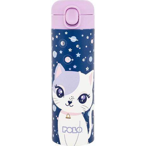 Παγουρίνο θερμός Polo Stainless Steel Junior 500ml Space cat