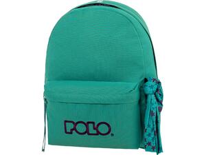 Τσάντα πλάτης 1+1 θέσεων Polo Original scarf Petrol/purple- πετρόλ/μωβ