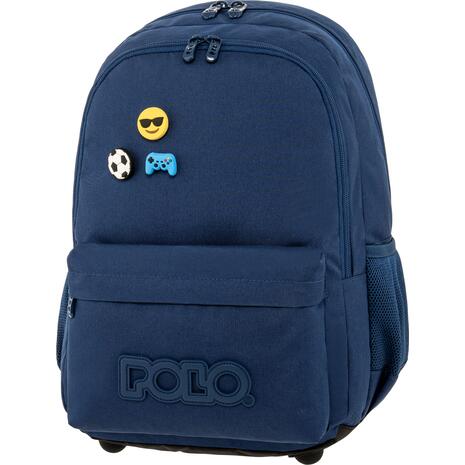 Τσάντα Πλάτης 2+1 θέσεων Polo Pins Dark blue/σκούρο μπλε