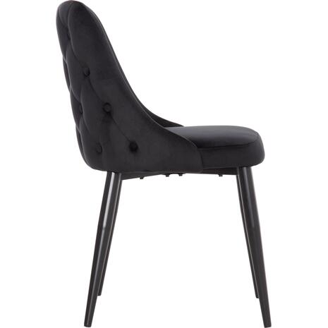 ΚΑΡΕΚΛΑ SERENITY HM8527.14 ΒΕΛΟΥΔΟ ΜΑΥΡΟ ΜΕ ΜΑΥΡΑ ΜΕΤΑΛΛΙΚΑ ΠΟΔΙΑ 51x54x83,5Υεκ. (σετ 2 τεμαχίων)