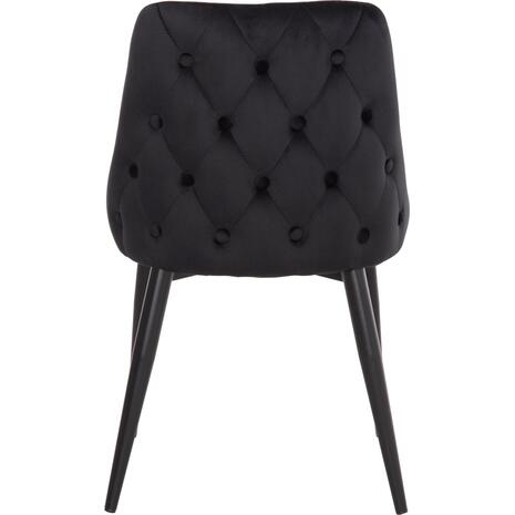 ΚΑΡΕΚΛΑ SERENITY HM8527.14 ΒΕΛΟΥΔΟ ΜΑΥΡΟ ΜΕ ΜΑΥΡΑ ΜΕΤΑΛΛΙΚΑ ΠΟΔΙΑ 51x54x83,5Υεκ. (σετ 2 τεμαχίων)