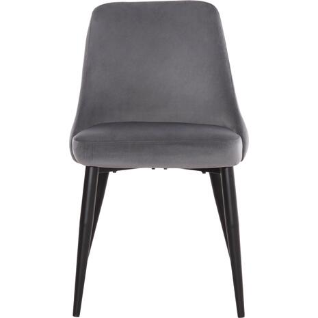 ΚΑΡΕΚΛΑ SERENITY HM8527.11 ΒΕΛΟΥΔΟ ΓΚΡΙ ΜΕ ΜΑΥΡΑ ΜΕΤΑΛΛΙΚΑ ΠΟΔΙΑ 51x54x83,5Υεκ. (σετ 2 τεμαχίων)