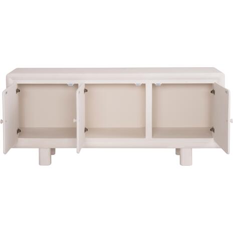 ΜΠΟΥΦΕΣ ΣΕΙΡΑ SANTORINI HM18068 MDF ΣΕ ΥΠΟΛΕΥΚΟ ΧΡΩΜΑ-3 ΠΟΡΤΕΣ 140x38x64Υεκ.