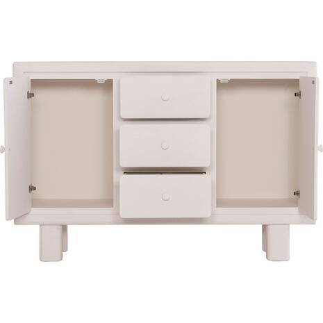 ΜΠΟΥΦΕΣ ΣΕΙΡΑ SANTORINI HM18048 MDF ΣΕ ΥΠΟΛΕΥΚΟ ΧΡΩΜΑ-3 ΣΥΡΤΑΡΙΑ & 2 ΠΟΡΤΕΣ 120x38x80Υεκ.