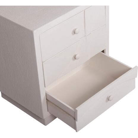 ΚΟΜΟΔΙΝΟ ΣΕΙΡΑ SANTORINI HM18047 MDF ΣΕ ΥΠΟΛΕΥΚΟ ΧΡΩΜΑ-3 ΣΥΡΤΑΡIA 48x38x55,5Υεκ.