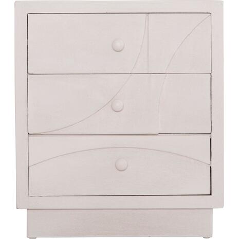 ΚΟΜΟΔΙΝΟ ΣΕΙΡΑ SANTORINI HM18047 MDF ΣΕ ΥΠΟΛΕΥΚΟ ΧΡΩΜΑ-3 ΣΥΡΤΑΡIA 48x38x55,5Υεκ.