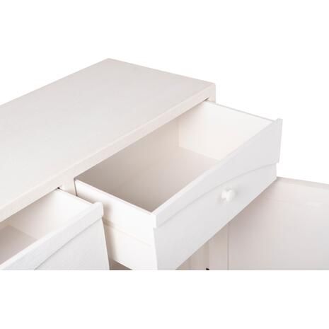 ΜΠΟΥΦΕΣ ΣΕΙΡΑ SANTORINI HM18046 MDF ΣΕ ΥΠΟΛΕΥΚΟ ΧΡΩΜΑ-2 ΣΥΡΤΑΡΙΑ & 2 ΠΟΡΤΕΣ 107x38x82,5Υεκ.