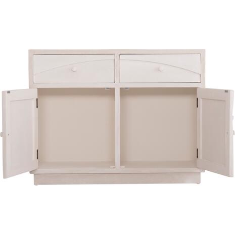 ΜΠΟΥΦΕΣ ΣΕΙΡΑ SANTORINI HM18046 MDF ΣΕ ΥΠΟΛΕΥΚΟ ΧΡΩΜΑ-2 ΣΥΡΤΑΡΙΑ & 2 ΠΟΡΤΕΣ 107x38x82,5Υεκ.