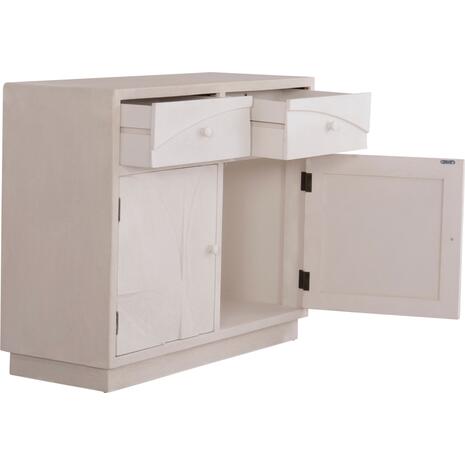 ΜΠΟΥΦΕΣ ΣΕΙΡΑ SANTORINI HM18046 MDF ΣΕ ΥΠΟΛΕΥΚΟ ΧΡΩΜΑ-2 ΣΥΡΤΑΡΙΑ & 2 ΠΟΡΤΕΣ 107x38x82,5Υεκ.