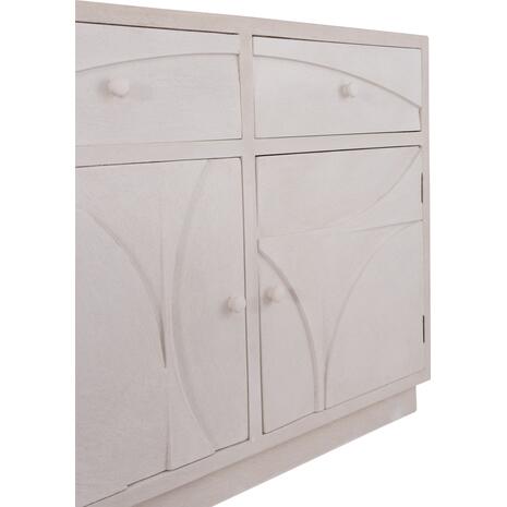 ΜΠΟΥΦΕΣ ΣΕΙΡΑ SANTORINI HM18046 MDF ΣΕ ΥΠΟΛΕΥΚΟ ΧΡΩΜΑ-2 ΣΥΡΤΑΡΙΑ & 2 ΠΟΡΤΕΣ 107x38x82,5Υεκ.
