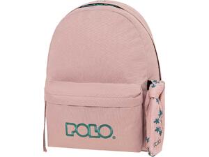 Tσάντα πλάτης 1+1 θέσεων Polo Original Scarf Pink/petrol- Ροζ/πετρόλ