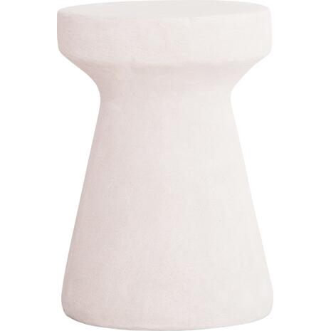 ΣΚΑΜΠΟ ΣΤΡΟΓΓΥΛΟ ΣΕΙΡΑ SANTORINI HM18057 ΠΟΛΥΡΗΤΙΝΗ ΣΕ ΥΠΟΛΕΥΚΟ ΧΡΩΜΑ Φ32x46Υεκ.