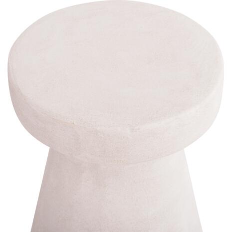 ΣΚΑΜΠΟ ΣΤΡΟΓΓΥΛΟ ΣΕΙΡΑ SANTORINI HM18057 ΠΟΛΥΡΗΤΙΝΗ ΣΕ ΥΠΟΛΕΥΚΟ ΧΡΩΜΑ Φ32x46Υεκ.