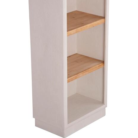 ΡΑΦΙΕΡΑ ΣΕΙΡΑ SANTORINI HM18045 MDF ΥΠΟΛΕΥΚΟ-ΡΑΦΙΑ ΞΥΛΟ ΕΛΑΤΟΥ ΦΥΣΙΚΟ 60x38,5x179Υεκ.