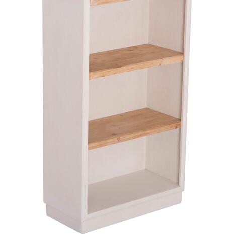 ΡΑΦΙΕΡΑ ΣΕΙΡΑ SANTORINI HM18044 MDF ΥΠΟΛΕΥΚΟ-ΡΑΦΙΑ ΞΥΛΟ ΕΛΑΤΟΥ ΦΥΣΙΚΟ 80x38x188,5Υεκ.
