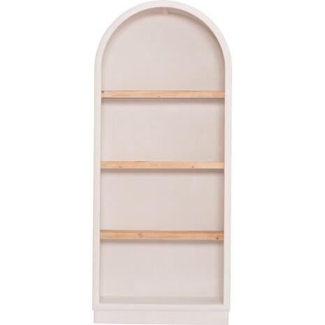 ΡΑΦΙΕΡΑ ΣΕΙΡΑ SANTORINI HM18044 MDF ΥΠΟΛΕΥΚΟ-ΡΑΦΙΑ ΞΥΛΟ ΕΛΑΤΟΥ ΦΥΣΙΚΟ 80x38x188,5Υεκ.