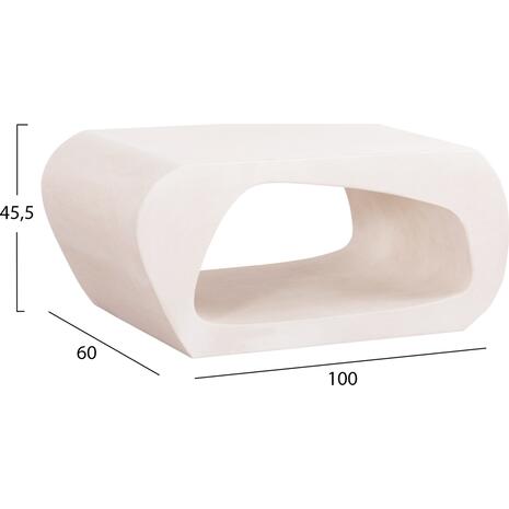 ΤΡΑΠΕΖΙ ΣΑΛΟΝΙΟΥ ΣΕΙΡΑ SANTORINI HM18071 MDF ΣΕ ΥΠΟΛΕΥΚΟ ΧΡΩΜΑ 100x60x45Υεκ.