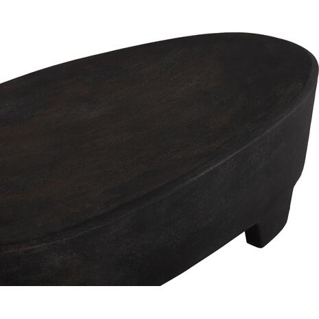 ΤΡΑΠΕΖΙ ΣΑΛΟΝΙΟΥ ΟΒΑΛ ΣΕΙΡΑ SANTORINI HM18066 MDF ΣΕ ΜΑΥΡΟ ΧΡΩΜΑ 100x60x33Υεκ.