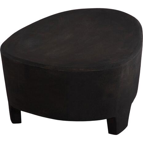 ΤΡΑΠΕΖΙ ΣΑΛΟΝΙΟΥ ΟΒΑΛ ΣΕΙΡΑ SANTORINI HM18066 MDF ΣΕ ΜΑΥΡΟ ΧΡΩΜΑ 100x60x33Υεκ.
