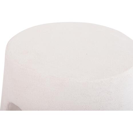 ΣΚΑΜΠΟ ΣΤΡΟΓΓΥΛΟ ΣΕΙΡΑ SANTORINI HM18056 ΠΟΛΥΡΗΤΙΝΗ ΣΕ ΥΠΟΛΕΥΚΟ ΧΡΩΜΑ Φ38x47Yεκ.