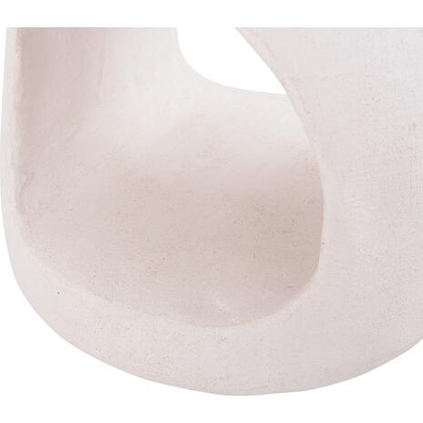 ΣΚΑΜΠΟ ΣΤΡΟΓΓΥΛΟ ΣΕΙΡΑ SANTORINI HM18056 ΠΟΛΥΡΗΤΙΝΗ ΣΕ ΥΠΟΛΕΥΚΟ ΧΡΩΜΑ Φ38x47Yεκ.