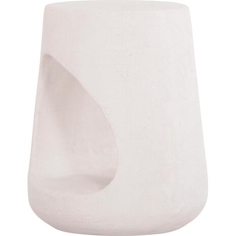 ΣΚΑΜΠΟ ΣΤΡΟΓΓΥΛΟ ΣΕΙΡΑ SANTORINI HM18056 ΠΟΛΥΡΗΤΙΝΗ ΣΕ ΥΠΟΛΕΥΚΟ ΧΡΩΜΑ Φ38x47Yεκ.