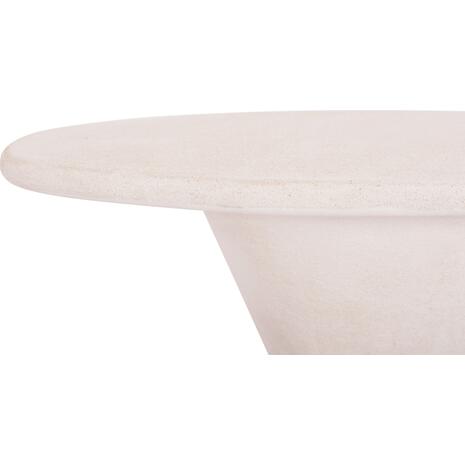 ΤΡΑΠΕΖΙ ΤΡΑΠΕΖΑΡΙΑΣ ΣΤΡΟΓΓΥΛΟ ΣΕΙΡΑ SANTORINI HM18055 MDF ΥΠΟΛΕΥΚΟ ΧΡΩΜΑ Φ77x76Υεκ.