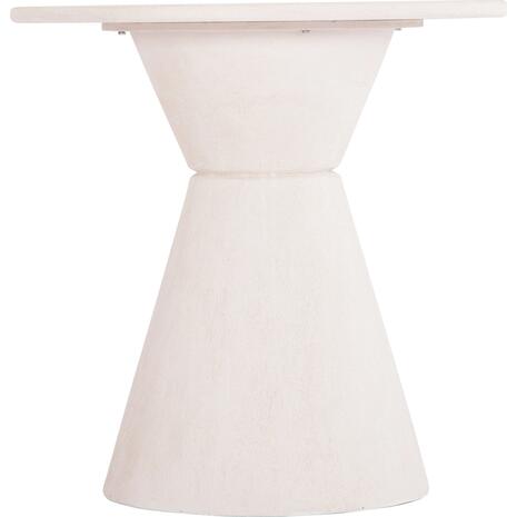 ΤΡΑΠΕΖΙ ΤΡΑΠΕΖΑΡΙΑΣ ΣΤΡΟΓΓΥΛΟ ΣΕΙΡΑ SANTORINI HM18055 MDF ΥΠΟΛΕΥΚΟ ΧΡΩΜΑ Φ77x76Υεκ.
