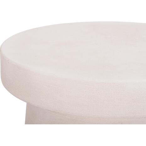ΤΡΑΠΕΖΙ ΣΑΛΟΝΙΟΥ ΣΤΡΟΓΓΥΛΟ ΣΕΙΡΑ SANTORINI HM18050 MDF ΣΕ ΥΠΟΛΕΥΚΟ ΧΡΩΜΑ Φ80x35Υεκ.