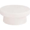 ΤΡΑΠΕΖΙ ΣΑΛΟΝΙΟΥ ΣΤΡΟΓΓΥΛΟ ΣΕΙΡΑ SANTORINI HM18050 MDF ΣΕ ΥΠΟΛΕΥΚΟ ΧΡΩΜΑ Φ80x35Υεκ.