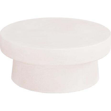 ΤΡΑΠΕΖΙ ΣΑΛΟΝΙΟΥ ΣΤΡΟΓΓΥΛΟ ΣΕΙΡΑ SANTORINI HM18050 MDF ΣΕ ΥΠΟΛΕΥΚΟ ΧΡΩΜΑ Φ80x35Υεκ.
