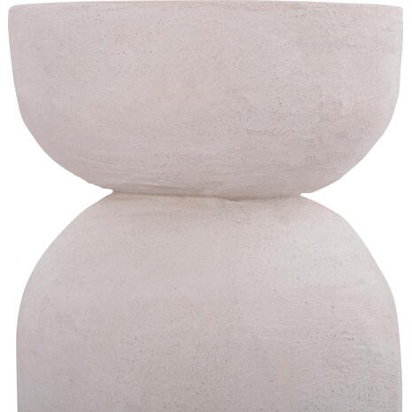 ΣΚΑΜΠΟ ΣΕΙΡΑ SANTORINI HM18041 ΠΟΛΥΡΗΤΙΝΗ ΣΕ ΥΠΟΛΕΥΚΟ Φ30,5x46Υεκ