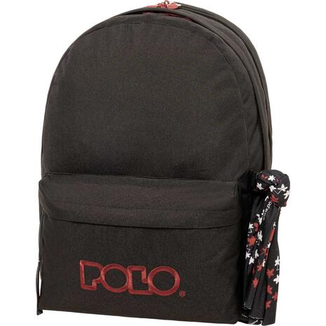 Τσάντα πλάτης 2+1 θέσεων Polo Original Double Scarf Black/bordeux-μαύρο/μπορντό