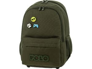 Tσάντα πλάτης 2+1 θέσεων Polo Pins green/κυπαρισσί