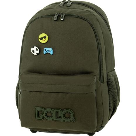 Tσάντα πλάτης 2+1 θέσεων Polo Pins green/κυπαρισσί