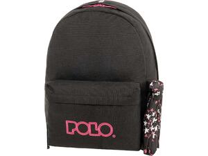 Tσάντα πλάτης 1+1 θέσεων Polo Original Scarf Black/fuchia - Μαύρο/φούξια