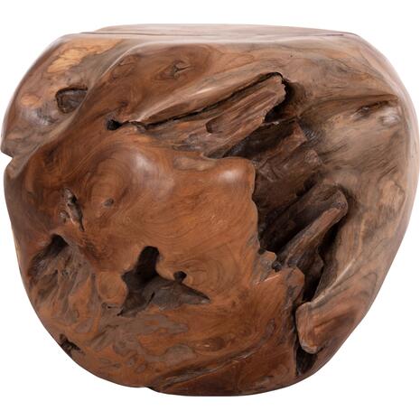 ΒΟΗΘΗΤΙΚΟ ΤΡΑΠΕΖΙ LOGGY HM18295 ΞΥΛΟ TEAK--ΦΥΣΙΚΟ 50x50x50Υεκ.