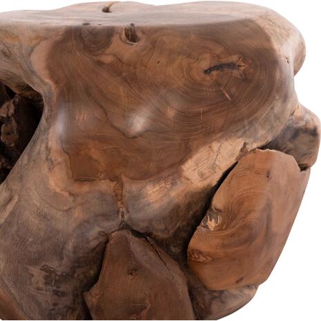 ΒΟΗΘΗΤΙΚΟ ΤΡΑΠΕΖΙ LOGGY HM18295 ΞΥΛΟ TEAK--ΦΥΣΙΚΟ 50x50x50Υεκ.
