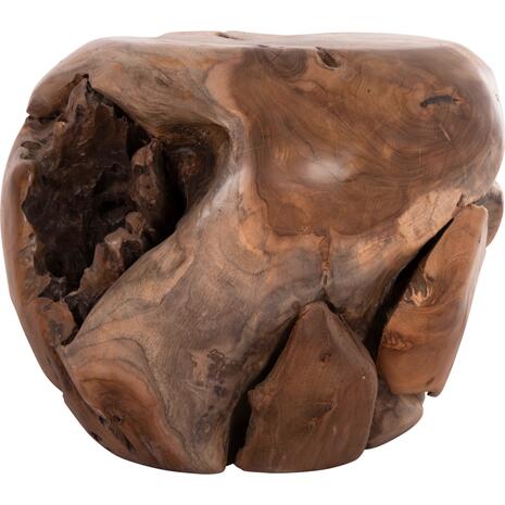 ΒΟΗΘΗΤΙΚΟ ΤΡΑΠΕΖΙ LOGGY HM18295 ΞΥΛΟ TEAK--ΦΥΣΙΚΟ 50x50x50Υεκ.