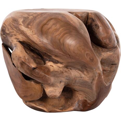 ΒΟΗΘΗΤΙΚΟ ΤΡΑΠΕΖΙ LOGGY HM18295 ΞΥΛΟ TEAK--ΦΥΣΙΚΟ 50x50x50Υεκ.