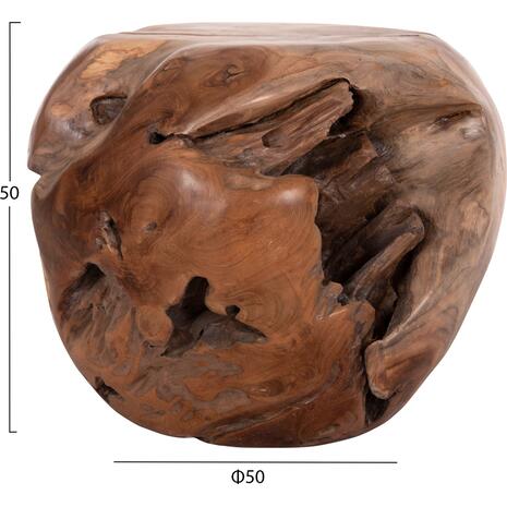 ΒΟΗΘΗΤΙΚΟ ΤΡΑΠΕΖΙ LOGGY HM18295 ΞΥΛΟ TEAK--ΦΥΣΙΚΟ 50x50x50Υεκ.