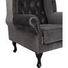 ΠΟΛΥΘΡΟΝΑ-ΜΠΕΡΖΕΡΑ ΓΚΡΙ ΒΕΛΟΥΔΟ T.CHESTERFIELD POLINA 83x75x107Yεκ.HM0053.10 (Γκρι)