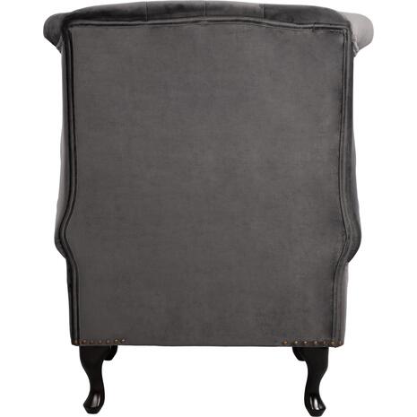 ΠΟΛΥΘΡΟΝΑ-ΜΠΕΡΖΕΡΑ ΓΚΡΙ ΒΕΛΟΥΔΟ T.CHESTERFIELD POLINA 83x75x107Yεκ.HM0053.10 (Γκρι)